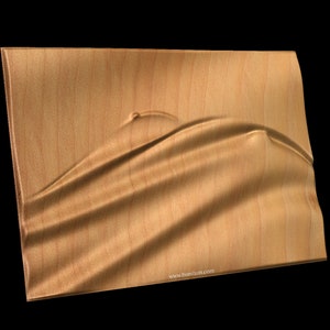 Feminine Dunes 0018 Decorative abstract 3D relief sculpture model for CNC machining