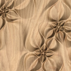 Decorative abstract 3D relief sculpture model FFF 21.21.51 for CNC machining