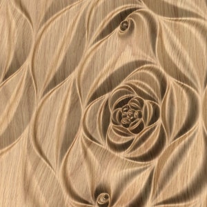Decorative abstract 3D relief sculpture model FFF 19.19.43 for CNC machining