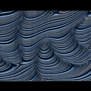 以下が含まれることがあります： 渦巻き状の線と3D効果のある抽象的な青と灰色のパターン