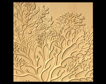 Bas-relief "Corals 8" 3D file for CNC