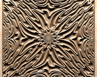 TMGW56 Wavy pattern Vector file for V- bit carving with software Vectric Aspire, Cut3D, ArtCAM