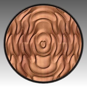 Round wall art table top 3D relief  &quot;CJ 132&quot;