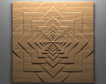 Bas-relief "Geometry Two" 3d file for CNC