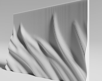 Parametric "Wave wall 2" CNC cutting file