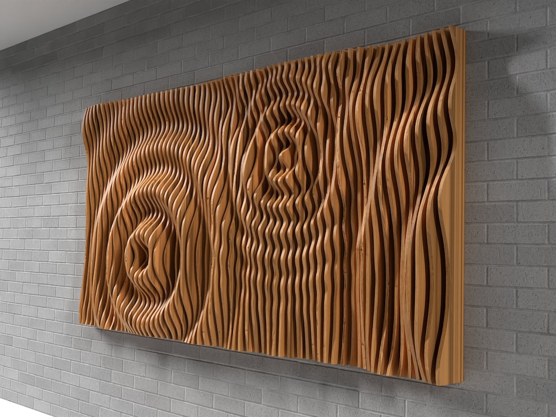 Parametric Wall Art Wavewall65 CNC Cutting File - Etsy