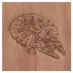 Bas-relief &quot;Millenium Falcon&quot; 3D file for CNC