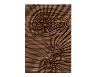 May include: Abstract woodgrain pattern with swirling brown and black lines creating a hypnotic effect.