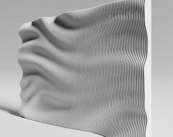 Parametric "Wave wall 6" CNC cutting file