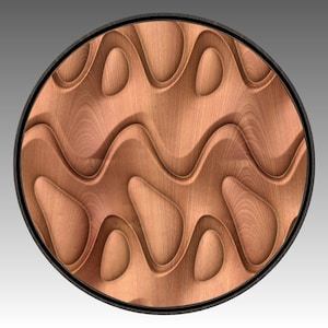 Round wall art table top 3D relief  &quot;CJ 142&quot;