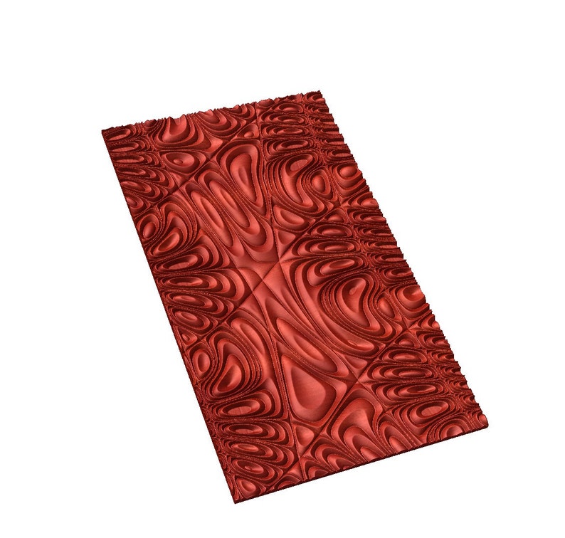 SBART3 Wall panel 3D model for CNC machining with software Vectric Aspire, Cut3D, ArtCAM image 4