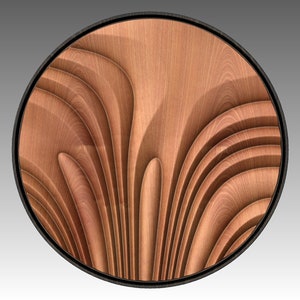 Round wall art table top 3D relief  &quot;CJ 152&quot;