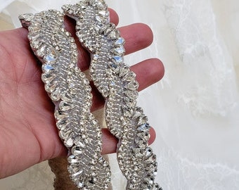 Rhinestone Wedding Dress Straps; Art Deco Wedding Dress Straps; Wedding Dress; Detachable Straps; Rhinestone Dress Straps; Bling Straps