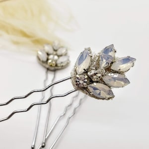 Opal Bridesmaid Hair Pins; Bridesmaid Gift; Bridesmaid Proposal; Moonstone Hair Pin; Bridal Hair Pin; Opal Wedding Hair Pin; Set of Hair Pin
