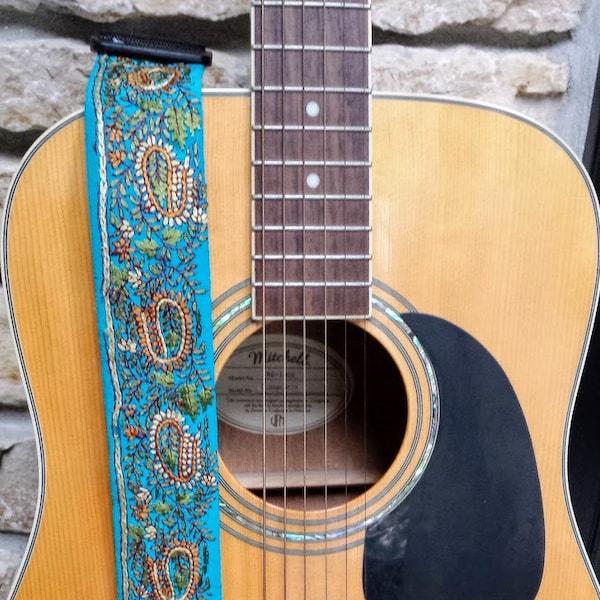 Paisley Guitar Strap Etsy