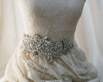 The "Ariana" Bridal Sash; Vine Like Bridal Wedding Belt; Wedding Sash; Wedding Belt; Bridal Sash; Unique Wedding Dress Sash; Dress Sash