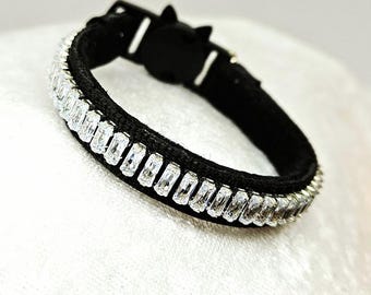 Crystal Cat Collar; Diamond Cat Collar; Breakaway Cat Collar; Rhinestone Cat Collar; Bling for Cats; Baguette Stone Cat Collar; Bling Collar