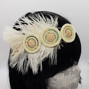 Gatsby Party Headband; 1920 Party; Great Gatsby Party; Flapper Headpiece; Feather Headband; 1920 Wedding; Great Gatsby Wedding; Vintage
