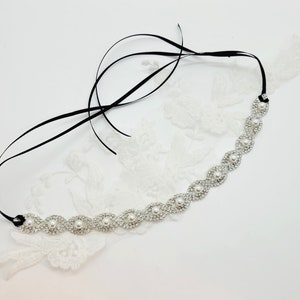 Rhinestone Choker Necklace; Bridesmaid Necklace; Simple Choker Necklace; Rose Gold Choker; Rhinestone and Pearl Choker; Wedding Choker