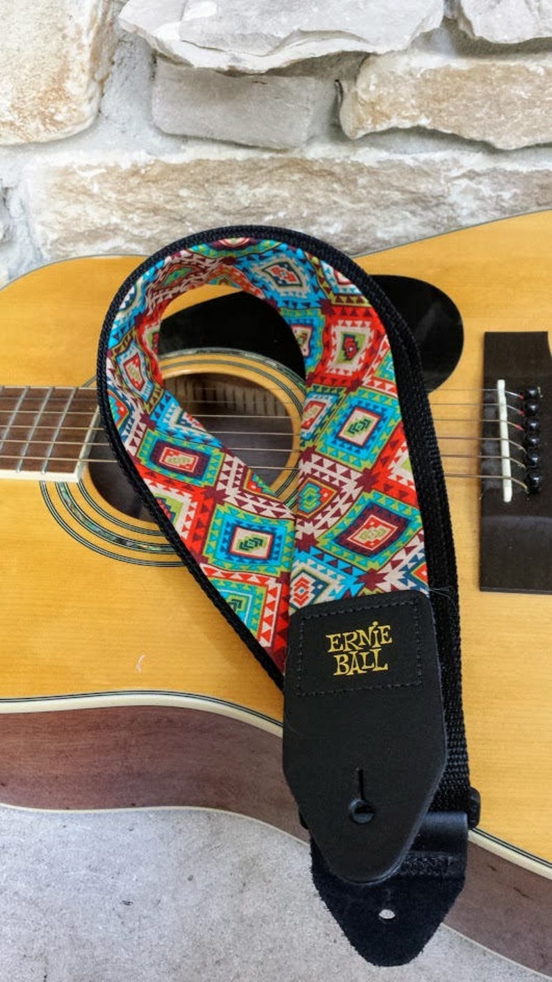 Southwestern Guitar Strap Statement Guitar Strap Unique Etsy