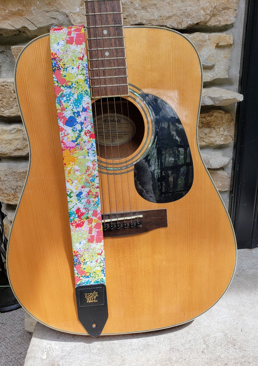 Paint Splatter Guitar Strap Jackson Pollock Inspiration Etsy