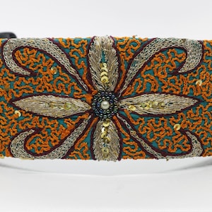 Desert Sands Embroidered Guitar Strap; Statement Guitar Strap; Unique Custom Guitar Straps; Handmade Straps; Ukulele Straps; Guitar Straps