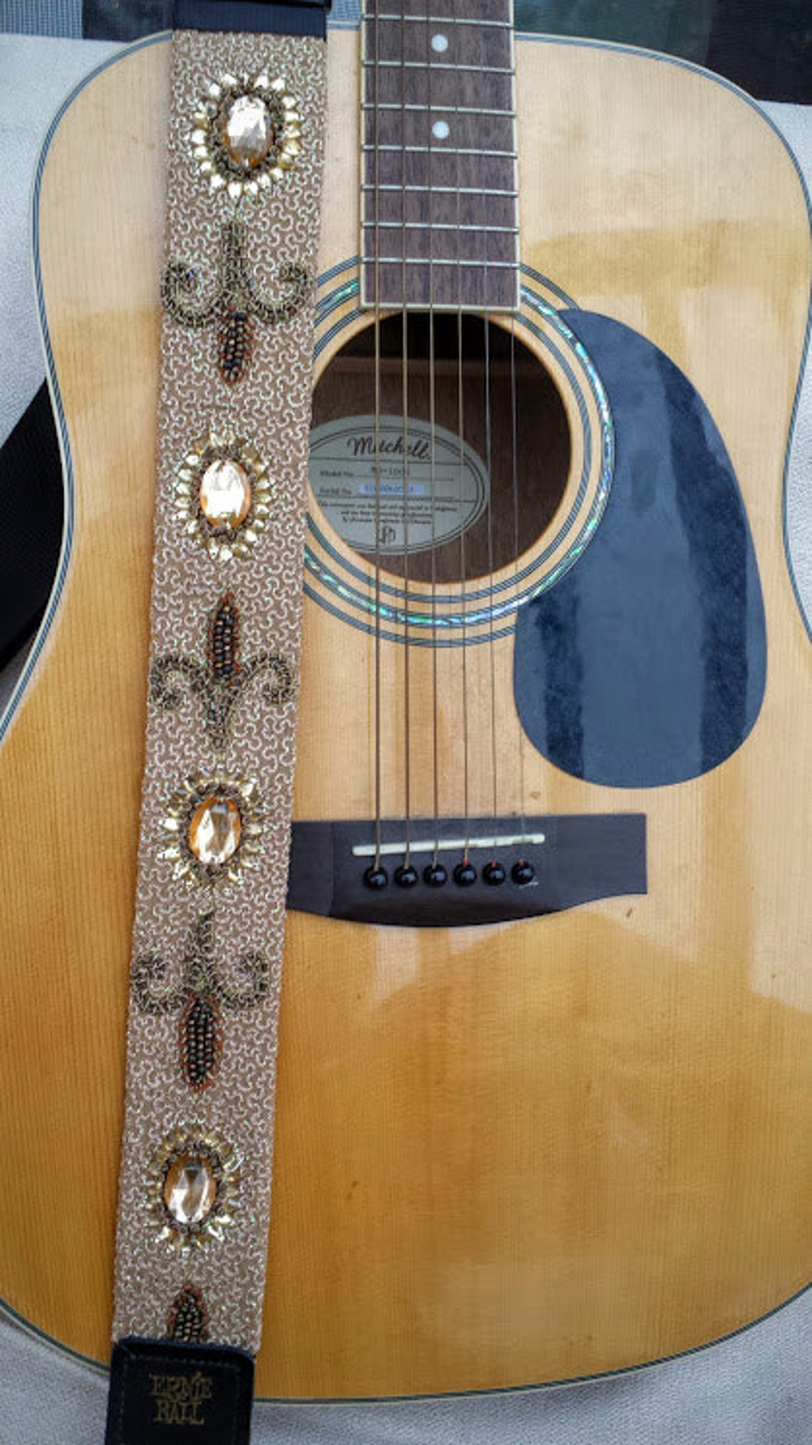 Beaded Country Guitar Strap Statement Guitar Strap Unique | Etsy