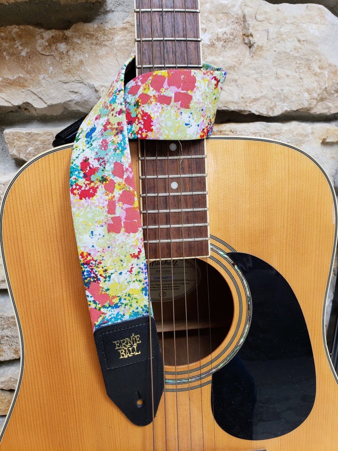 Paint Splatter Guitar Strap Jackson Pollock Inspiration Etsy