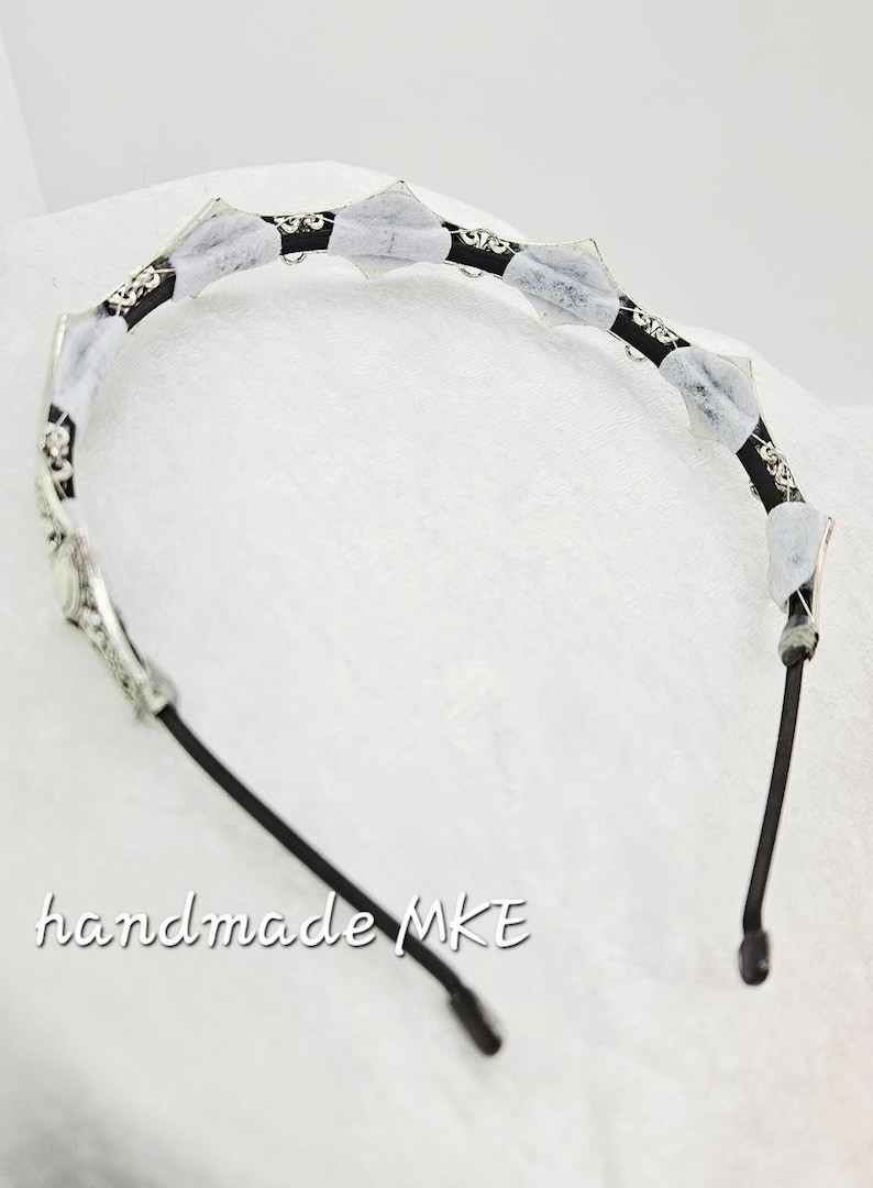 Metal Crown Headband: Medieval Battle Armor Headpiece; Viking Crown; Chainmail Crown; Silver Medieval Crown; Metal Crown; Renaissance Faire image 4
