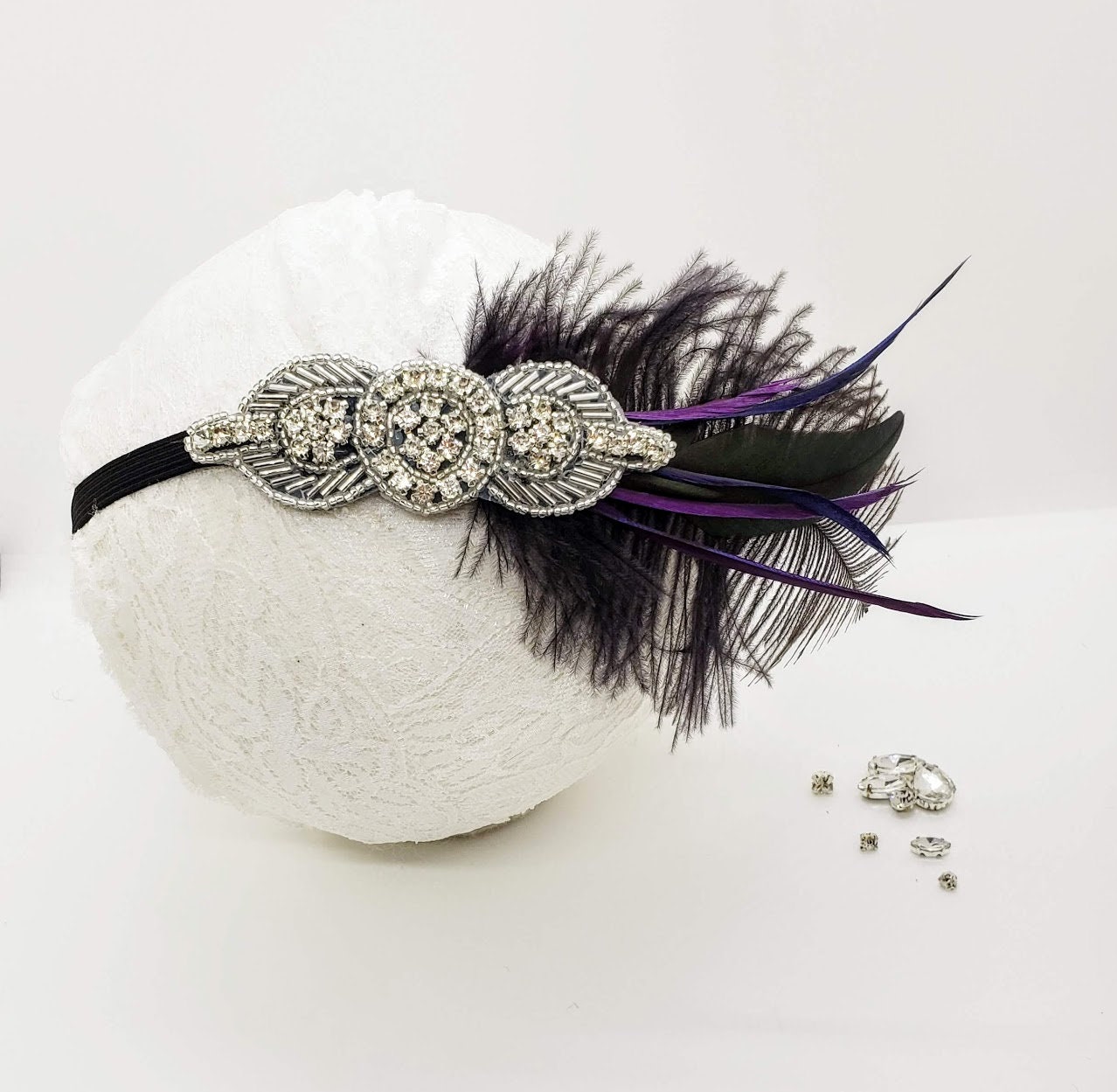 Silver Gatsby Headband - Etsy display picture 1