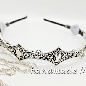 Metal Crown Headband: Medieval Battle Armor Headpiece; Viking Crown; Chainmail Crown; Silver Medieval Crown; Metal Crown; Renaissance Faire image 13