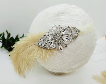 Ivory Flapper Headband; Kids Flapper Headband; 1920 Wedding Headpiece