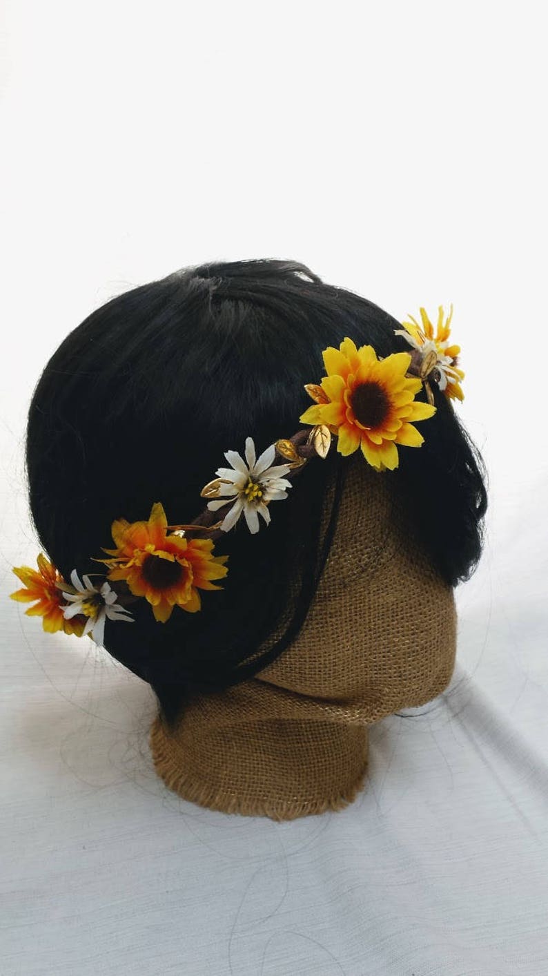 Sunflower Festival Crown: Wildflower Hippie Headband image 3