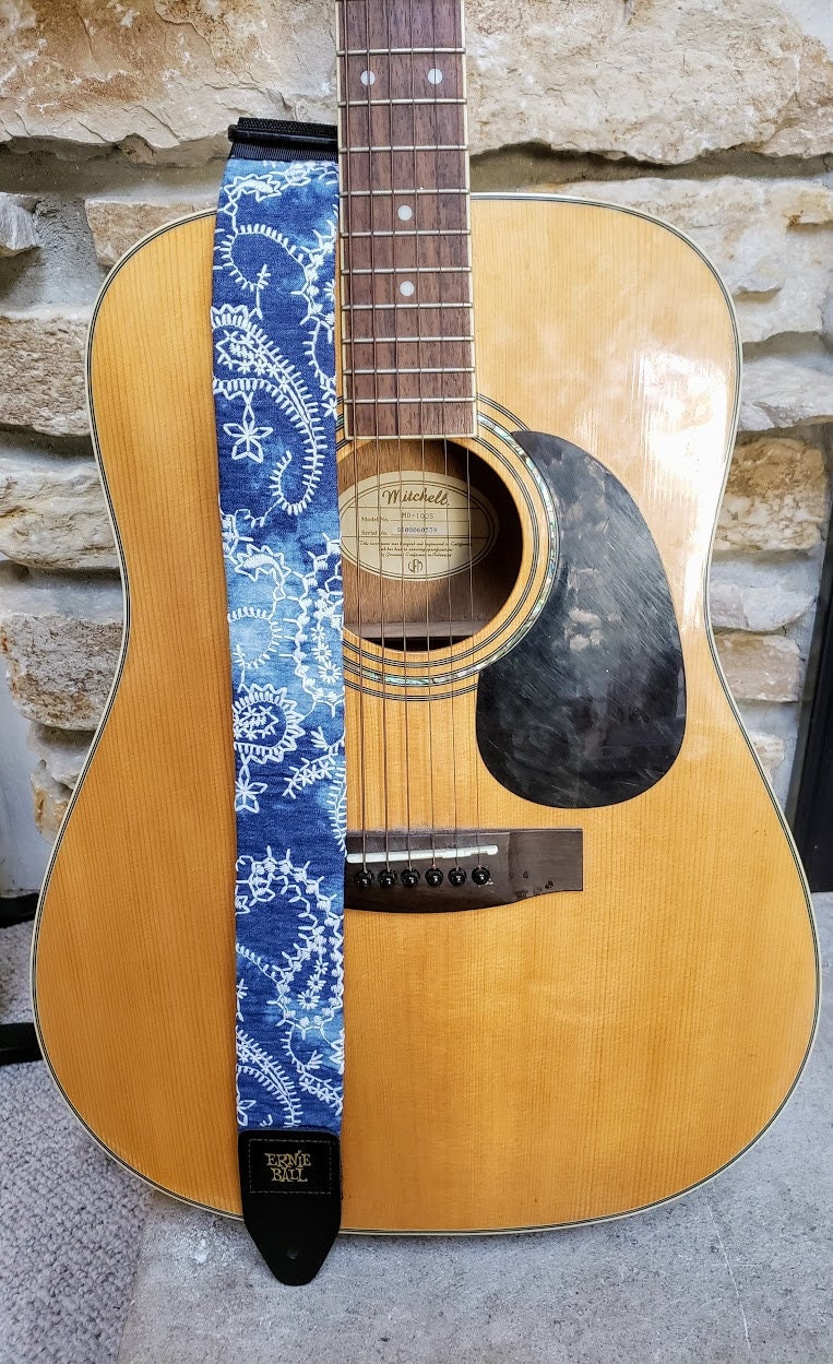 Blue Jean Baby Guitar Strap Country Guitar Strap Embroidered Etsy