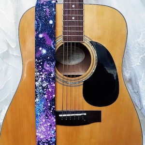 Celestial Guitar Strap; Outer Space Guitar Strap; Galaxy Guitar Strap; Women's Guitar Strap; Men's Guitar Strap; Celestial Accessories