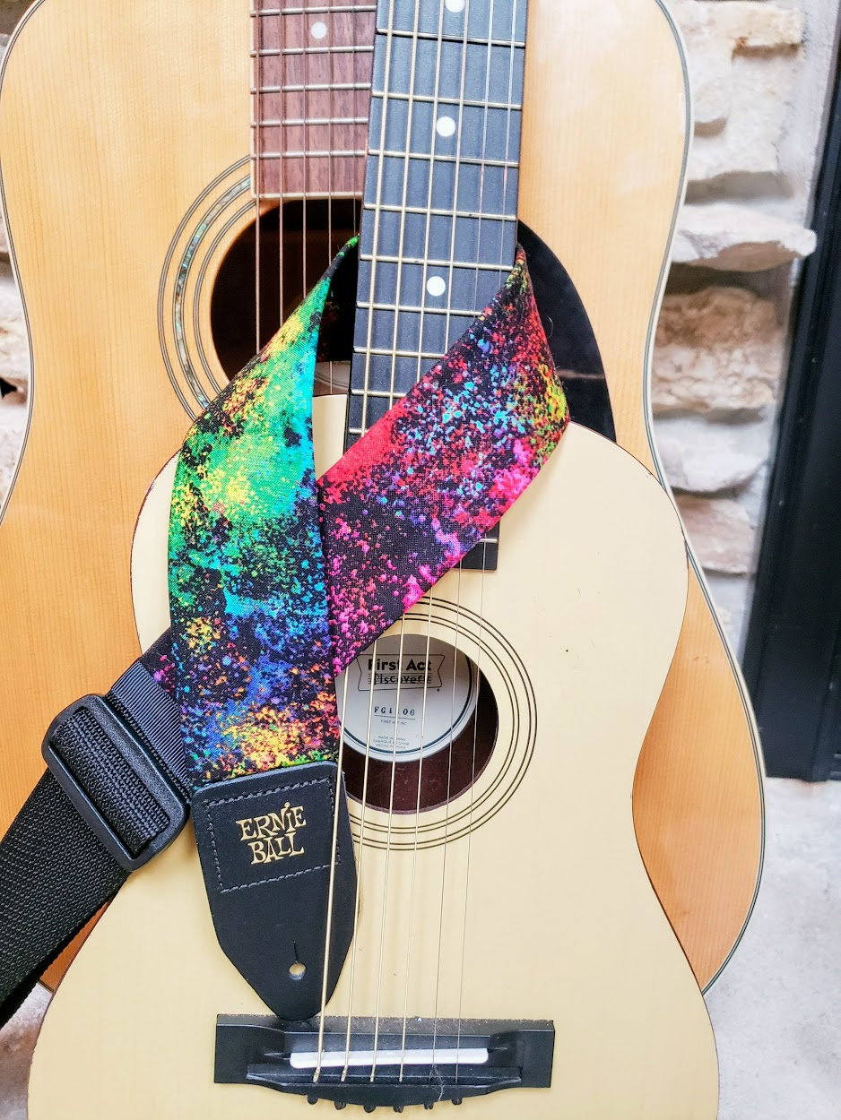 Sangle de guitare Rainbow Spray Paint Sangle de guitare pour enfant Sangle  de guitare pour enfants Cadeau musicien Sangle de guitare pour femme Sangle  de guitare pour homme -  France