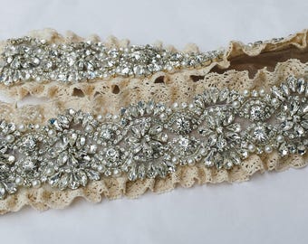 Wide Rhinestone Bridal Belt; Rustic Wedding Sash; Jeweled Bridal Belt; Wide Bridal Belt; Wide Lace Wedding Sash; Barn Wedding