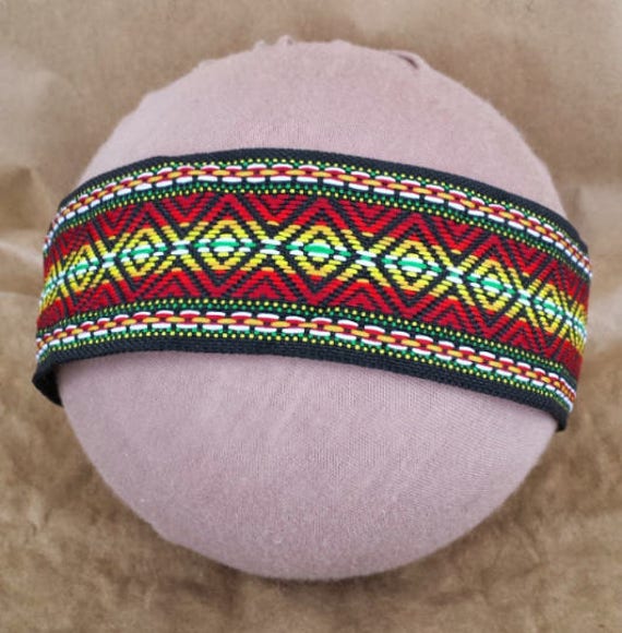 Rasta Woven Tie Back Headband: Hippie Island Style