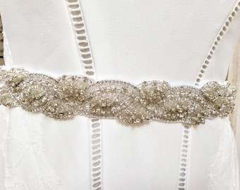 Wedding Dress Belt; Wedding Belt; Bridesmaid Belt; Prom Belt; Homecoming Belt; Dress Belt; Waist Sash; Bridal Sash; Crystal Belt