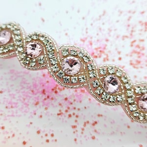 Light Pink Rhinestone Dog Collar; Valentine&#39;s Day Dog Collar; Pet Collar; Pink Collar; Bling Collar; Fancy Pink Collar; Pink Dog Collar