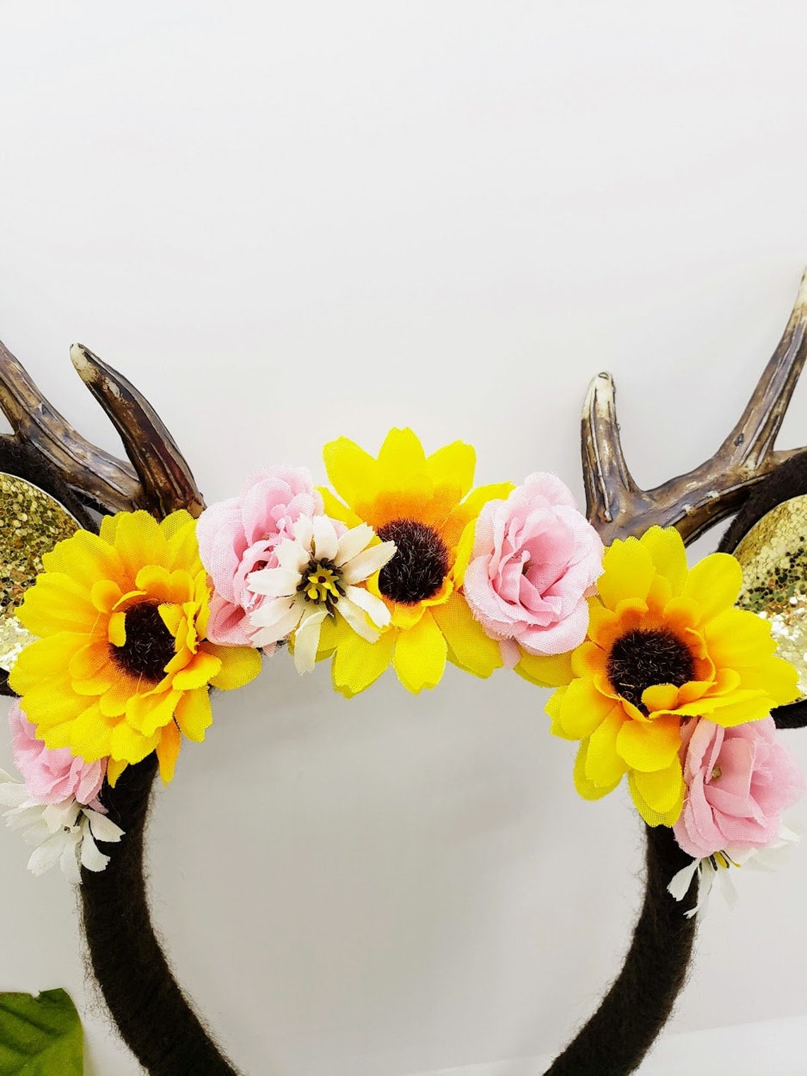 Flower Deer Headband Antler Headband Deer Antler Headband Etsy