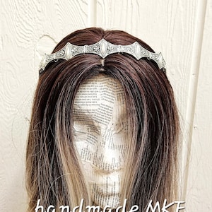 Metal Crown Headband: Medieval Battle Armor Headpiece; Viking Crown; Chainmail Crown; Silver Medieval Crown; Metal Crown; Renaissance Faire image 10