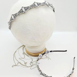 Metal Crown Headband: Medieval Battle Armor Headpiece; Viking Crown; Chainmail Crown; Silver Medieval Crown; Metal Crown; Renaissance Faire image 5