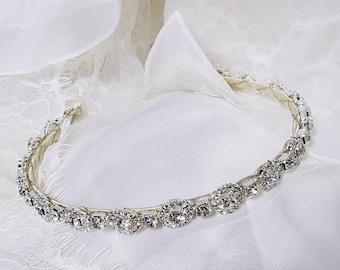 Rhinestone Bridal Headband: Simple Wedding Headpiece
