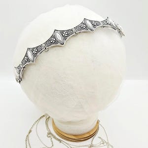 Metal Crown Headband: Medieval Battle Armor Headpiece; Viking Crown; Chainmail Crown; Silver Medieval Crown; Metal Crown; Renaissance Faire image 7