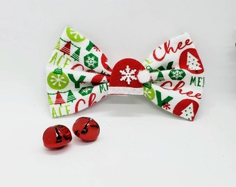 Merry Christmas Dog Bow Tie; Christmas Bow tie for Dog; Santa Bow Tie; Xmas Bow Tie; Family Photos; Dog Bow Ties; Puppy Bow Tie; Dog Collar