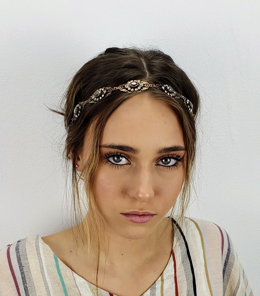 beads ribbon head dress 【chanuel】 Amazon.com: Yuxung 2 Pcs Rhinestone Head Scarf Glitter Durag