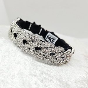 Rhinestone Braid Cat Collar: Fancy Bling Cat Collar; Fancy Breakaway Collar; Rhinestone Collar for Cats; ; Breakaway Cat Collar