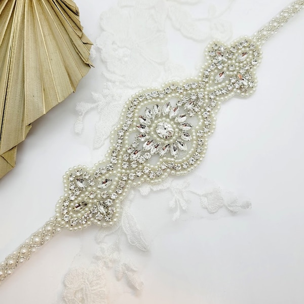 Wedding Beaded Belt Etsy