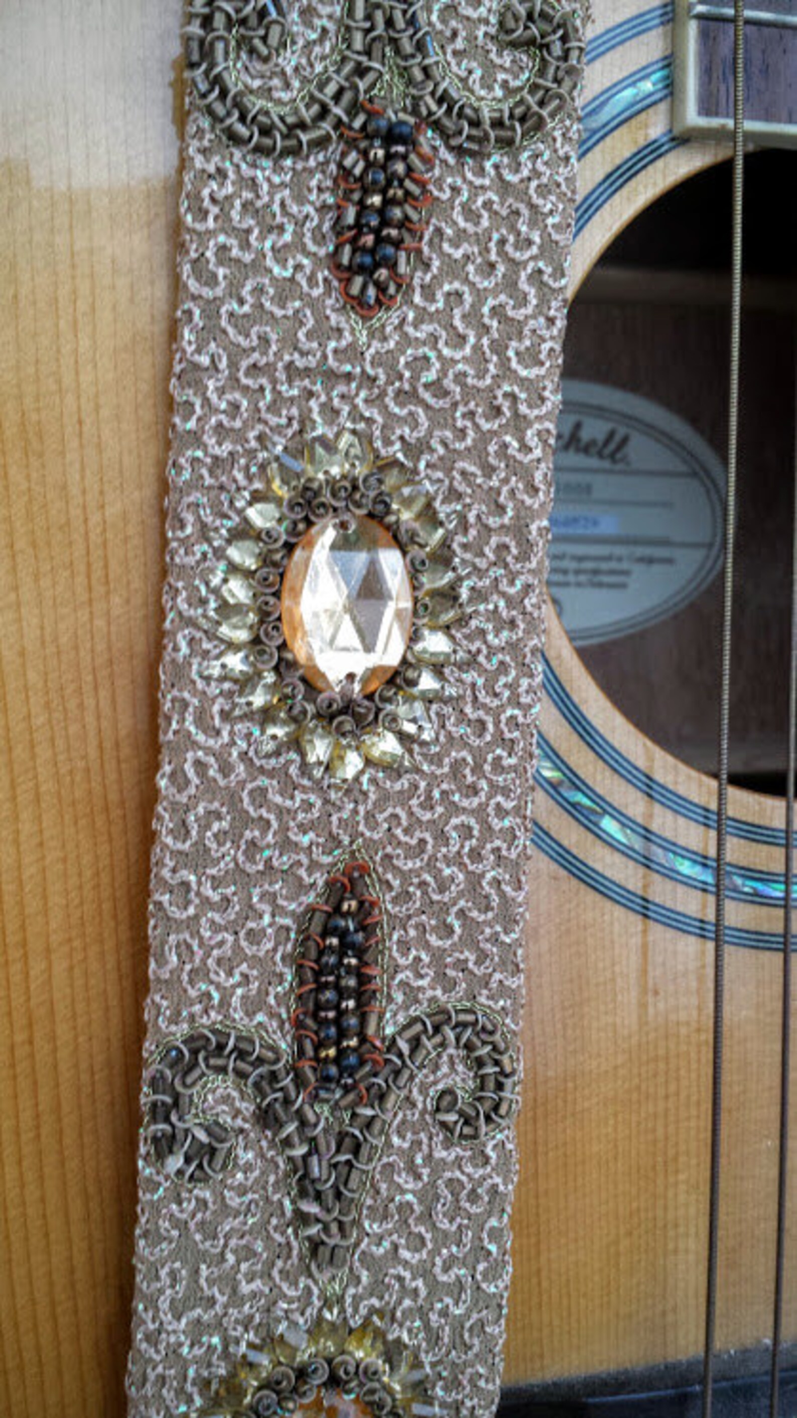 Beaded Country Guitar Strap Statement Guitar Strap Unique Etsy